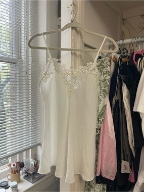 VINTAGE white slip dress